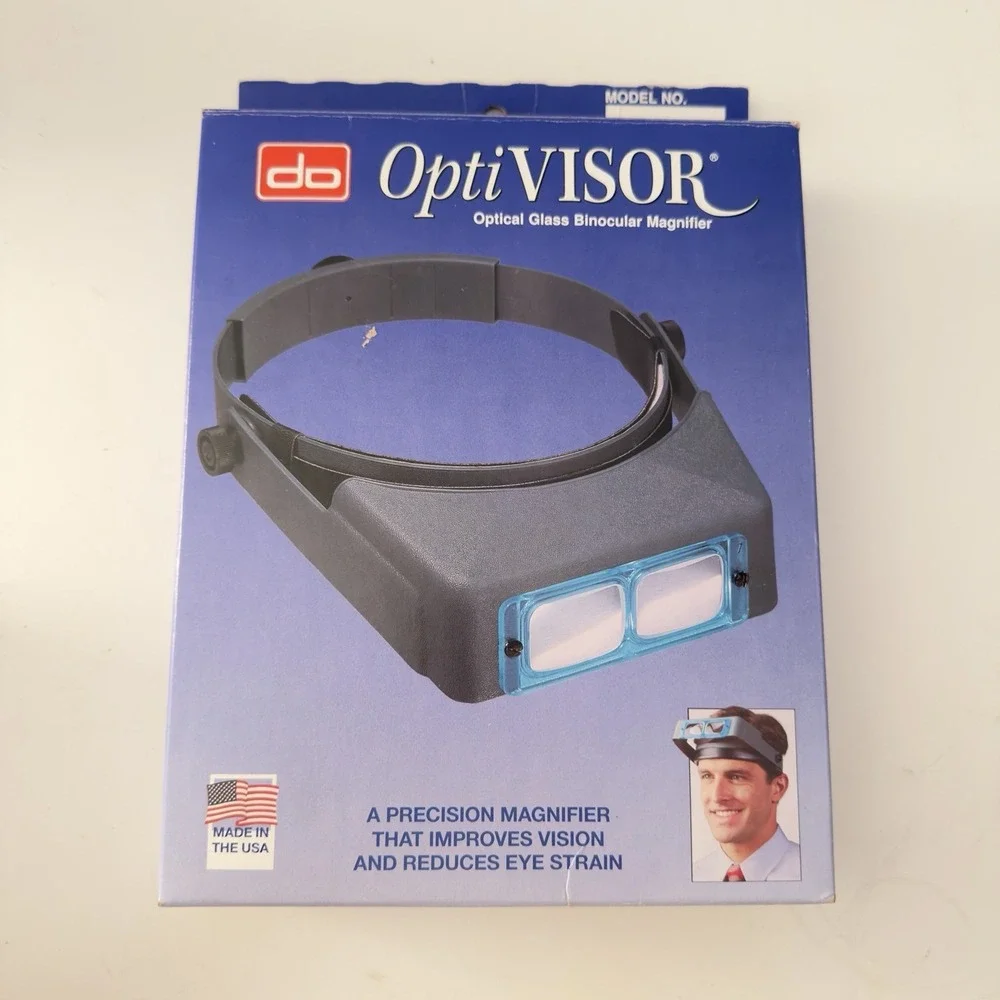 DO Optivisor DA7 Optical Glass Binocular Magnification Visor - NEW Made In USA